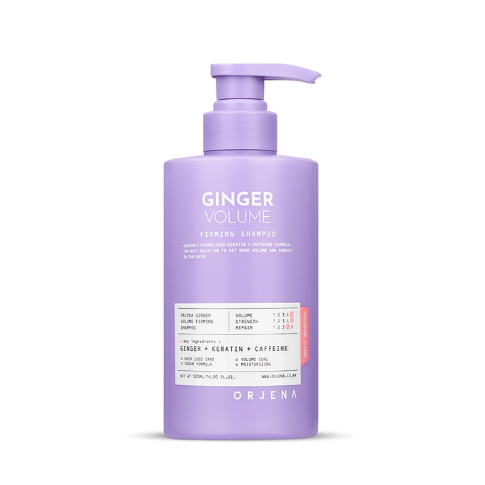 ORJENA Ginger Volume Wzmacniający Szampon do Włosów z Imbirem 500ml