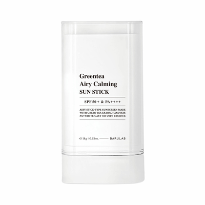 Barulab Greentea Airy Calming Sun Stick Krem z Filtrem w Sztyfcie SPF50+ PA++++ 18g