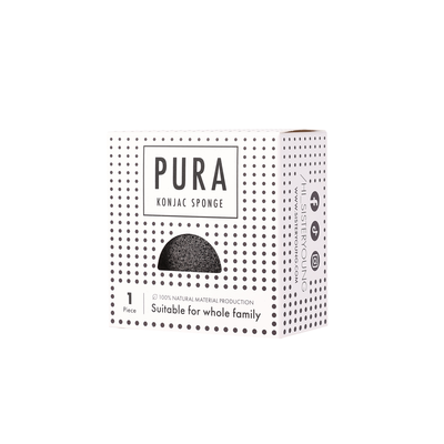 Sister Young Pora Konjac Sponge Gąbka do Twarzy Black