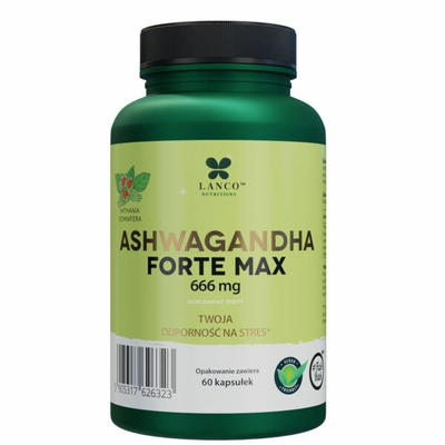 Lanco Ashwagandha Forte Max Suplement Diety 60 Kapsułek