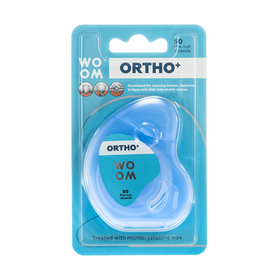 WOOM Ortho+ Ortodontyczna Nić Dentystyczna 50 Odcinków