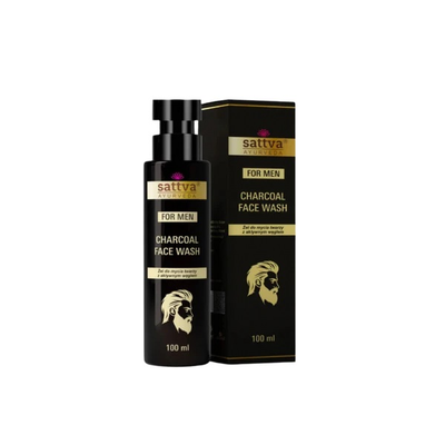 Sattva for Men Żel do Mycia Twarzy z Aktywnym Węglem 100ml