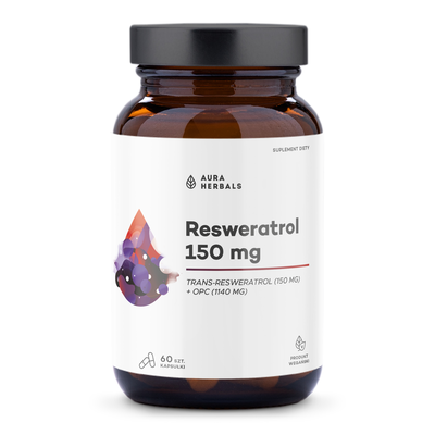 Aura Herbals Resweratrol 150mg Suplement Diety 60 Kapsułek