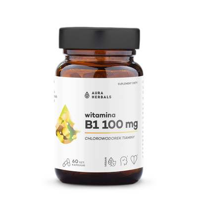 Aura Herbals Witamina B1 100mg Suplement Diety 60 Kapsułek