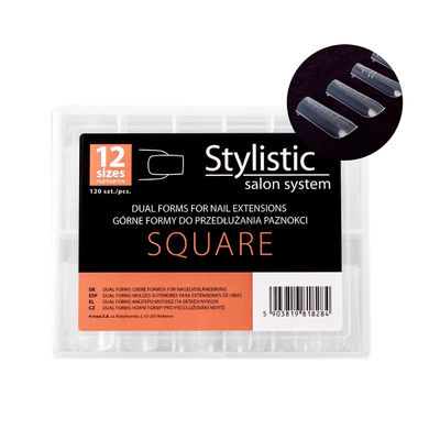 Stylistic Górne Formy do Przedłużania Paznokci Square 120 Sztuk