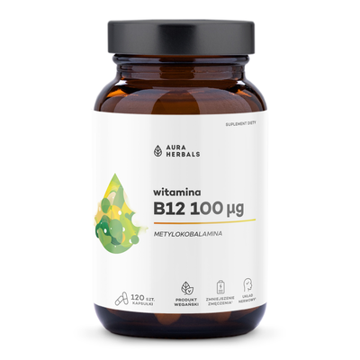 Aura Herbals Witamina B12 100mg Suplement Diety 120 Kapsułek