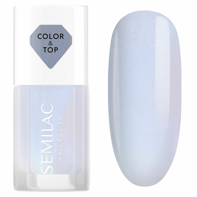 Semilac Top do Lakierów Klasycznych 2w1 Blue Holo Glazed 7ml