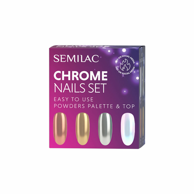 Semilac Chrome Nails Set Zestaw do Stylizacji Paznokci