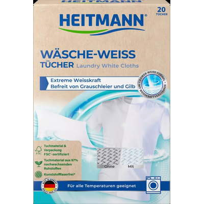 Heitmann Chusteczki Wybielające 20 Sztuk