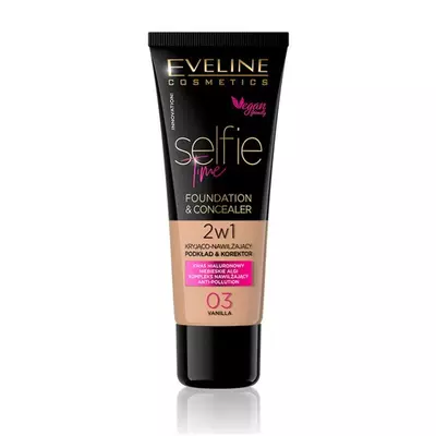 Eveline Selfie Time Podkład Kryjąco-Nawilżający 03 Vanilla
