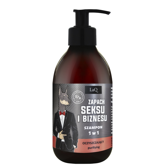 LaQ Oczyszczający Szampon do Włosów dla Mężczyzn Zapach Seksu i Biznesu 300ml