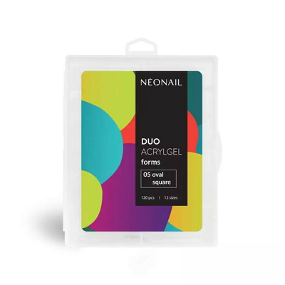 Neonail Formy Duo do Acrylgel 05 Oval Square 120 Sztuk