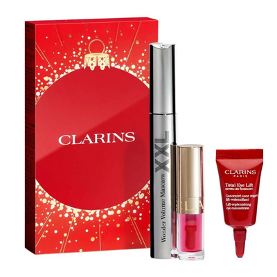 Clarins Zestaw Prezentowy Tusz do Rzęs + Krem pod Oczy + Olejek do Ust