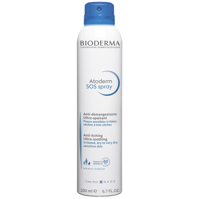 Bioderma Atoderm SOS Spray Ultrałagodzący Spray Eliminujący Swędzenie Skóry 200ml