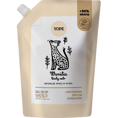 Yope Refill Mydło w Płynie Wanilia Biały Cedr 600ml
