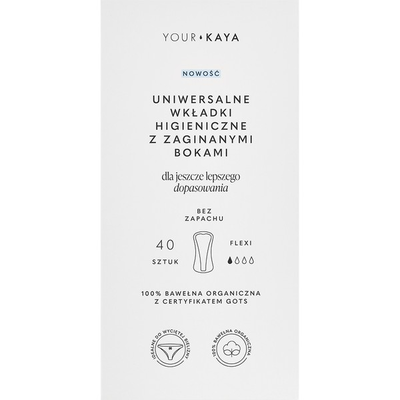 Your Kaya Uniwersalne Wkładki Higieniczne z Zaginanymi Bokami 40 Sztuk