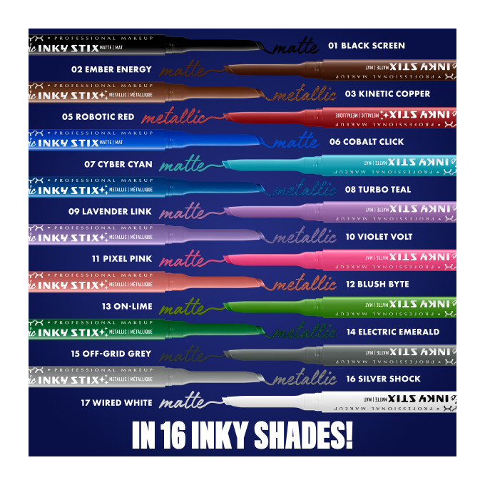 NYX Professional Makeup Epic Inky Stix Wodoodporny Kremowo-Żelowy Eyeliner 01 Black Screen