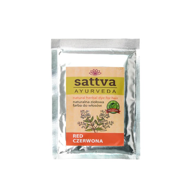 Sattva Ayurveda Naturalna Ziołowa Farba do Włosów Czerwona 10g