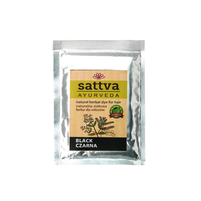 Sattva Ayurveda Naturalna Ziołowa Farba do Włosów Czarna 10g