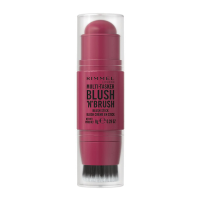 Rimmel Multi Tasker Blush'n'Brush Róż w Sztyfcie z Pędzelkiem 200 Fushia Glam