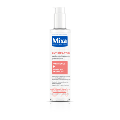 Mixa Anti Reaction Łagodna Emulsja do Mycia Twarzy dla Skóry Reaktywnej 150ml