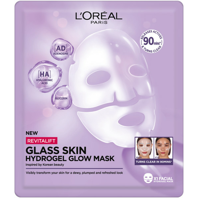 Loreal Revitalift Glass Skin Hydrożelowa Maska Rozświetlająca