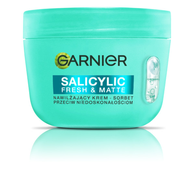 Garnier Salicylic Fresh &amp; Matte Nawilżający Krem-Sorbet Przeciw Niedoskonałościom 85ml