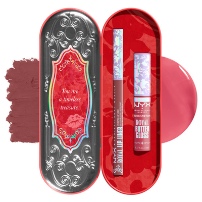 NYX Professional Makeup Bridgerton Royal Treasures Zestaw Błyszczyk i Konturówka 01
