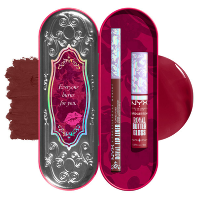 NYX Professional Makeup Bridgerton Royal Treasures Zestaw Błyszczyk i Konturówka 05