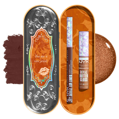 NYX Professional Makeup Bridgerton Royal Treasures Zestaw Błyszczyk i Konturówka 06