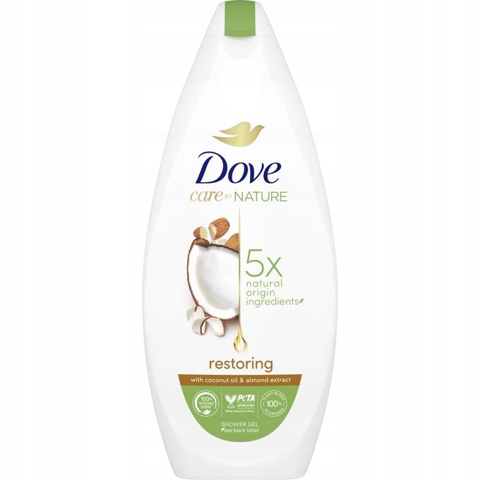 Dove Care by Nature Regenerujący Żel pod Prysznic o Zapachu Kokosa 225ml