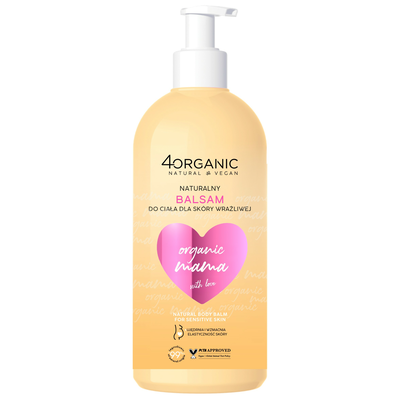 4organic Organic Mama Naturalny Balsam do Ciała do Skóry Wrażliwej 350ml
