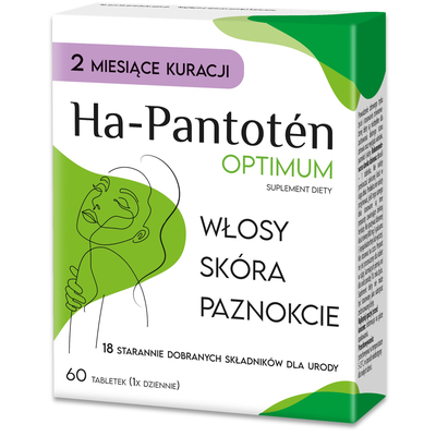 Ha-Pantoten Optimum Suplement Diety Włosy Skóra i Paznokcie 60 Tabletek