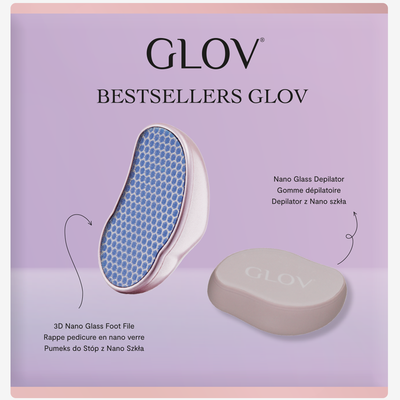GLOV Bestsellers Zestaw Pumeks do Stóp + Depilator z Nano Szkła