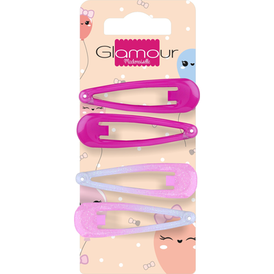 Glamour Spinki do Włosów 4 Sztuki