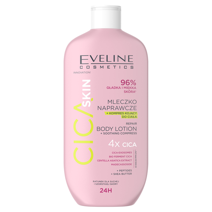 Eveline Cica Skin Mleczko Naprawcze + Kompres Kojący do Ciała 350ml