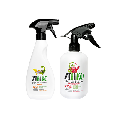 Zestaw ZIELKO Płyn do Łazienki Melonowy 500ml + ZIELKO Płyn do Kuchni 500ml
