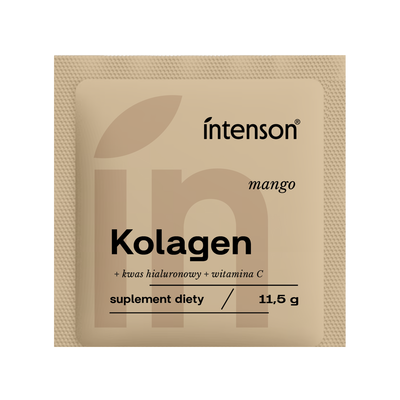 Intenson Kolagen + Kwas Hialuronowy + Witamina C Suplement Diety o Smaku Mango 11,5g