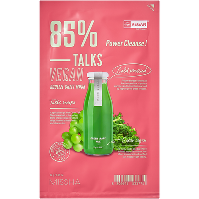 Missha Talks Vegan Power Cleanse Oczyszczająca Maska w Płachcie