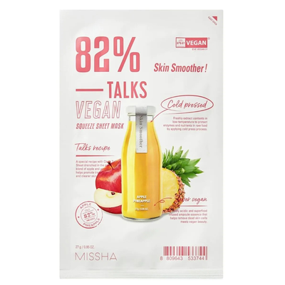 Missha Talks Vegan Skin Smoother Wygładzająca Maska w Płachcie