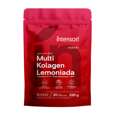 Intenson Multi Kolagen Lemoniada Suplement Diety o Smaku Truskawkowym 220g