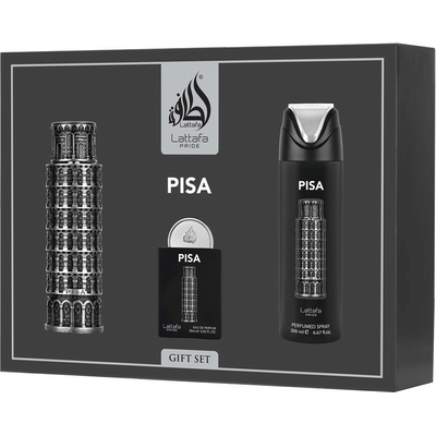 LATTAFA Pride Pisa Zestaw dla Mężczyzn Woda Perfumowana 100ml+20ml + Dezodorant + Atomizer