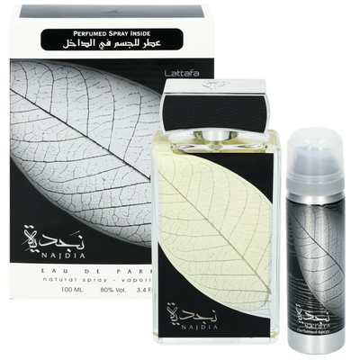 LATTAFA Najdia Zestaw Unisex Woda Perfumowana + Dezodorant