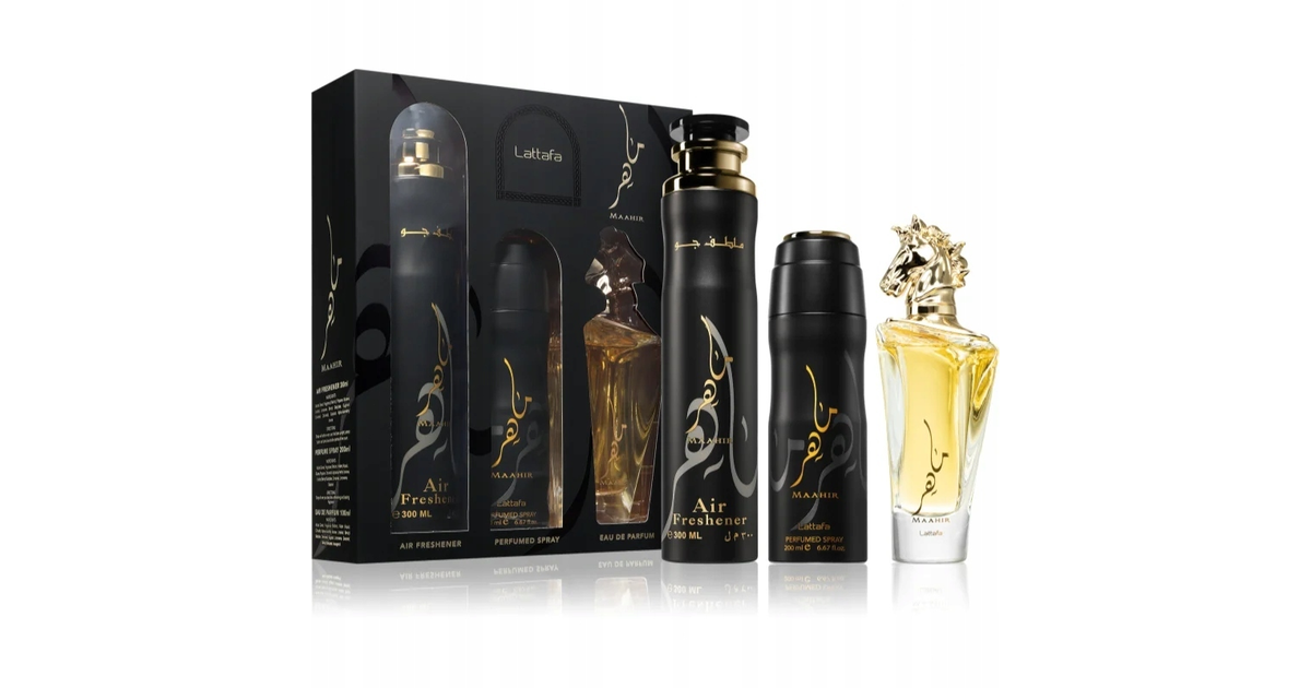 lattafa maahir woda perfumowana 100 ml   zestaw  