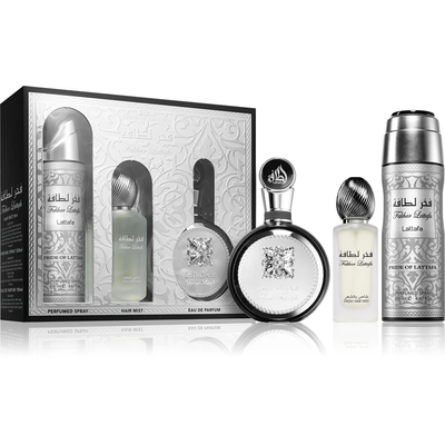 LATTAFA Fakhar Zestaw dla Mężczyzn Woda Perfumowana + Dezodorant + Odświeżacz Powietrza