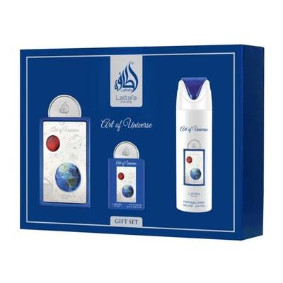 LATTAFA Pride Art of Universe Zestaw dla Mężczyzn Woda Perfumowana 100ml+20ml + Dezodorant + Atomizer