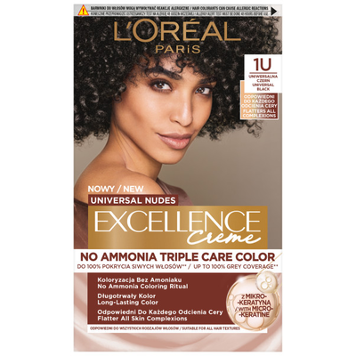 Loreal Excellence Creme Farba do Włosów 1U Uniwersalna Czerń