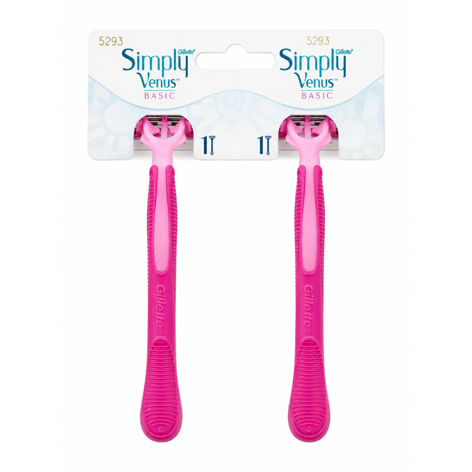 Gillette Simply Venus Basic Zestaw Maszynek do Golenia 3 Ostrza 2 Sztuki