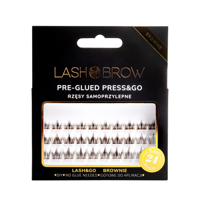 LASH BROW Press &amp; Go Zestaw Kępek Samoprzylepnych Classy Night Brownie
