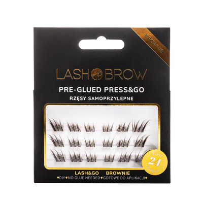 LASH BROW Press &amp; Go Zestaw Kępek Samoprzylepnych Lashy Brownie